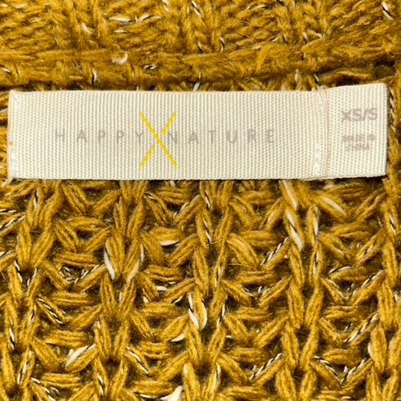 happy nature NEW NWT ochre mustard yellow long FALL duster cardigan sweater wi… - Picture 3 of 5